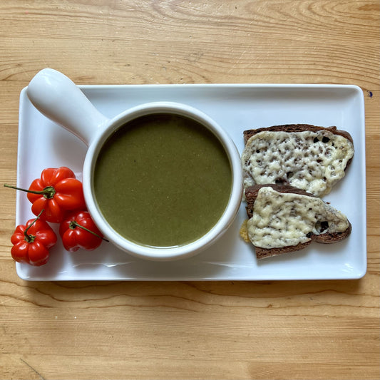 Potage aux épinards et haricots pinto