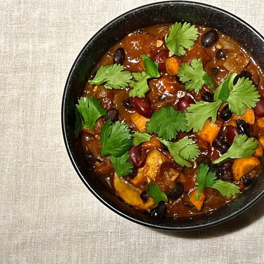 Chili aux deux haricots et légumes