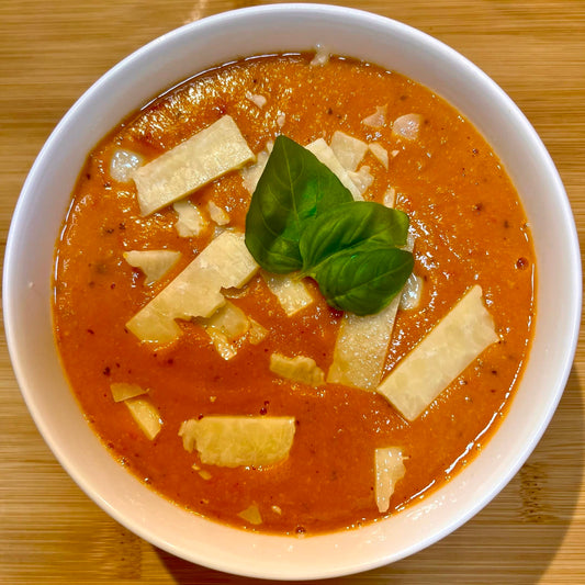 Potage crémeux de tomates et pois chiches